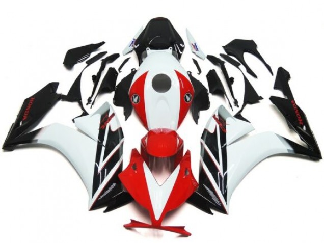Noir & Rouge / Blanc Brillant 12-16 Honda CBR1000RR Carénage Moto Noir & Rouge / Blanc Brillant 12-16 Honda CBR1000RR Carénage Moto