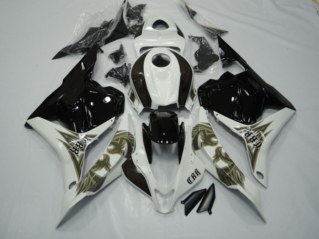 Or Noir & Blanc 09-12 Honda CBR600RR Carénage Moto Or Noir & Blanc 09-12 Honda CBR600RR Carénage Moto
