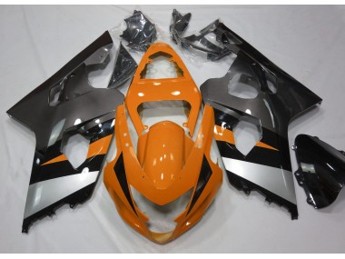 Orange & Argent 04-05 Suzuki GSXR 600-750 Carénage Moto