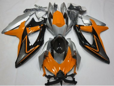 Orange & Argent 08-10 Suzuki GSXR 600-750 Carénage Moto
