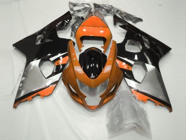 Orange Argent & Noir 04-05 Suzuki GSXR 600-750 Carénage Moto