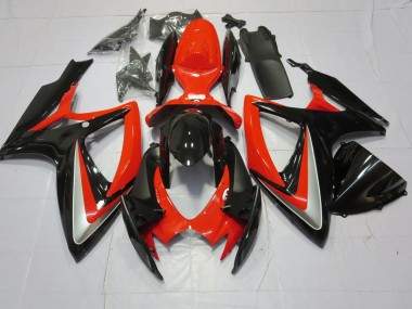 Orange Argent & Noir 06-07 Suzuki GSXR 600-750 Carénage Moto