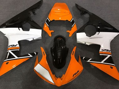 Orange Blanc & Noir 03-04 Yamaha R6 Carénage Moto
