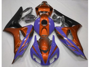Orange Brillant & Bleu Foncé 06-07 Honda CBR1000RR Carénage Moto