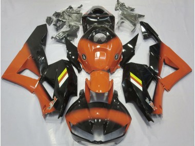 Orange Brillant & Fondu Noir 13-23 Honda CBR600RR Carénage Moto