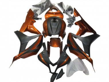 Orange Brûlé & Noir Mat 07-08 Honda CBR600RR Carénage Moto