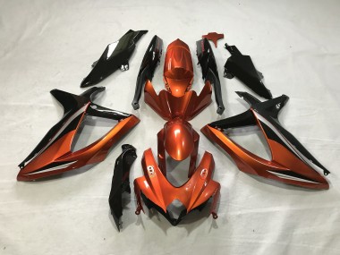 Orange Brûlée 08-10 Suzuki GSXR 600-750 Carénage Moto