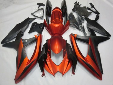 Orange Mat Brûlé 08-10 Suzuki GSXR 600-750 Carénage Moto