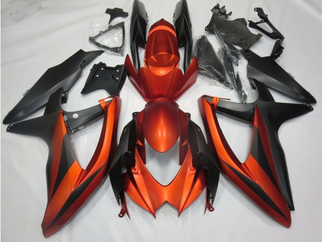 Orange Mat Brûlé 08-10 Suzuki GSXR 600-750 Carénage Moto