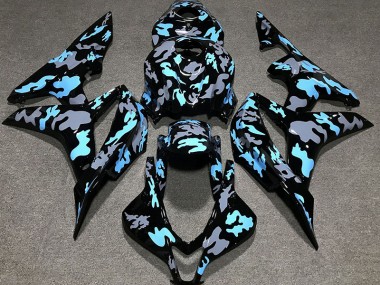 Personnalisé Camo Bleu 07-08 Honda CBR600RR Carénage Moto