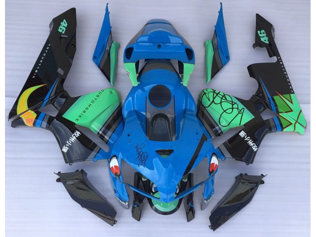 Requin Bleu & Vert 05-06 Honda CBR600RR Carénage Moto Requin Bleu & Vert 05-06 Honda CBR600RR Carénage Moto