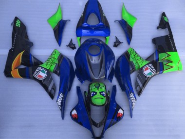 Requin Bleu & Vert 07-08 Honda CBR600RR Carénage Moto