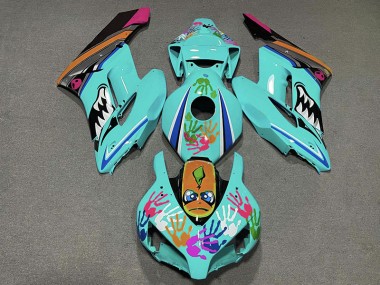 Requin Turquoise 04-05 Honda CBR1000RR Carénage Moto