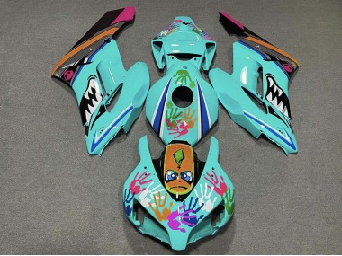 Requin Turquoise 04-05 Honda CBR1000RR Carénage Moto