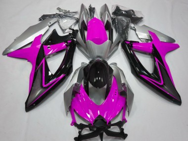 Rose & Argent 08-10 Suzuki GSXR 600-750 Carénage Moto