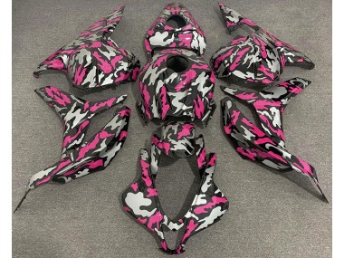 Rose & Argent Camo 09-12 Honda CBR600RR Carénage Moto