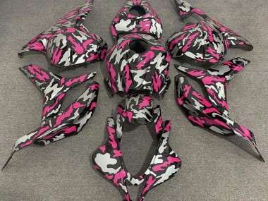 Rose & Argent Camo 09-12 Honda CBR600RR Carénage Moto
