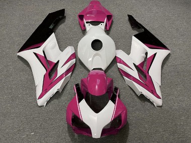Rose Blanc & Noir Brillant 04-05 Honda CBR1000RR Carénage Moto