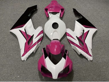 Rose Blanc & Noir Brillant 04-05 Honda CBR1000RR Carénage Moto