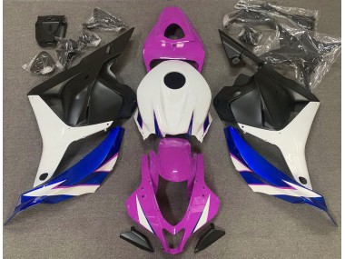 Rose Brillant Blanc & Bleu 09-12 Honda CBR600RR Carénage Moto