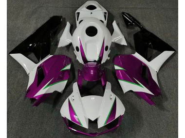 Rose Brillant Blanc & Vert 13-23 Honda CBR600RR Carénage Moto