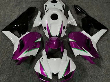 Rose Brillant Blanc & Vert 13-23 Honda CBR600RR Carénage Moto