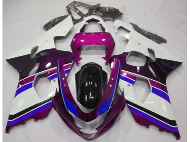 Rose Brillant & Bleu 04-05 Suzuki GSXR 600-750 Carénage Moto
