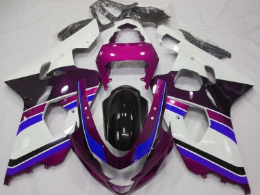 Rose Brillant & Bleu 04-05 Suzuki GSXR 600-750 Carénage Moto