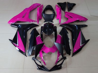 Rose Brillant & Noir 11-24 Suzuki GSXR 600-750 Carénage Moto
