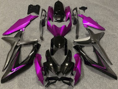 Rose Brillant & Vert R 08-10 Suzuki GSXR 600-750 Carénage Moto