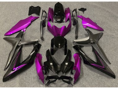 Rose Brillant & Vert R 08-10 Suzuki GSXR 600-750 Carénage Moto