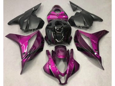 Rose Foncé Avec Du Noir 09-12 Honda CBR600RR Carénage Moto