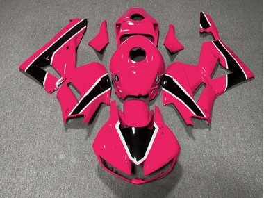 Rose Vif Brillant & Noir 13-23 Honda CBR600RR Carénage Moto