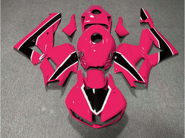 Rose Vif Brillant & Noir 13-23 Honda CBR600RR Carénage Moto