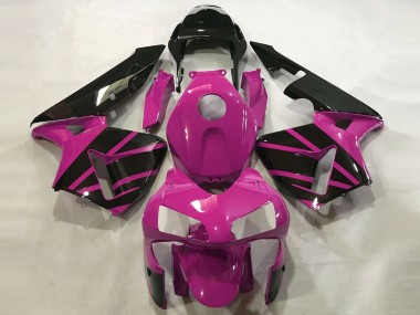 Rose Vif & Noir Brillant 03-04 Honda CBR600RR Carénage Moto