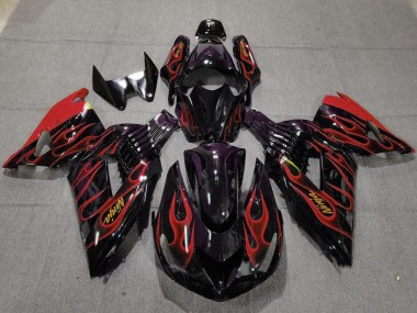 Rosso Fiamma 06-11 Kawasaki ZX14R Carénage Moto