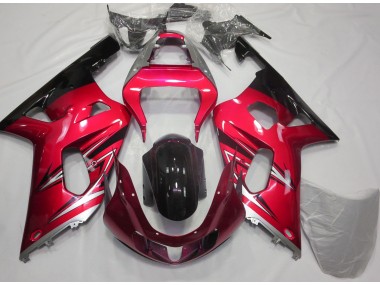 Rouge & Argent 01-03 Suzuki GSXR 600-750 Carénage Moto