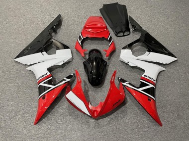 Rouge Blanc & Noir 03-04 Yamaha R6 Carénage Moto