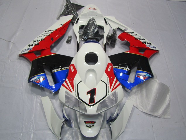 Rouge Blanc Noir & Bleu 03-04 Honda CBR600RR Carénage Moto Rouge Blanc Noir & Bleu 03-04 Honda CBR600RR Carénage Moto