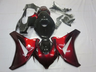 Rouge Bonbon & Noir 08-11 Honda CBR1000RR Carénage Moto