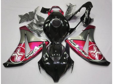 Rouge Bonbon Sur Noir Personnalisé 08-11 Honda CBR1000RR Carénage Moto