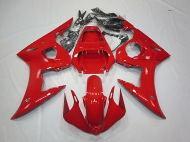 Rouge Brillant 03-04 Yamaha R6 Carénage Moto