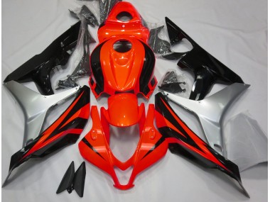 Rouge Brillant Argent & Noir 07-08 Honda CBR600RR Carénage Moto