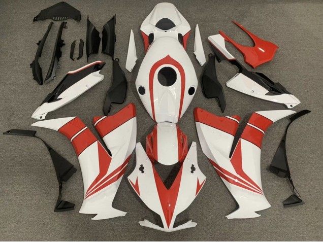 Rouge Brillant & Blanc 12-16 Honda CBR1000RR Carénage Moto