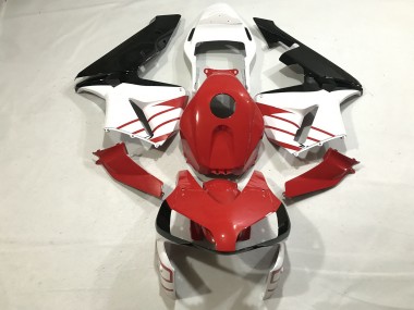 Rouge Brillant / Blanc Mat 03-04 Honda CBR600RR Carénage Moto