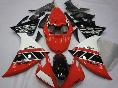 Rouge Brillant Blanc & Noir 12-14 Yamaha R1 Carénage Moto