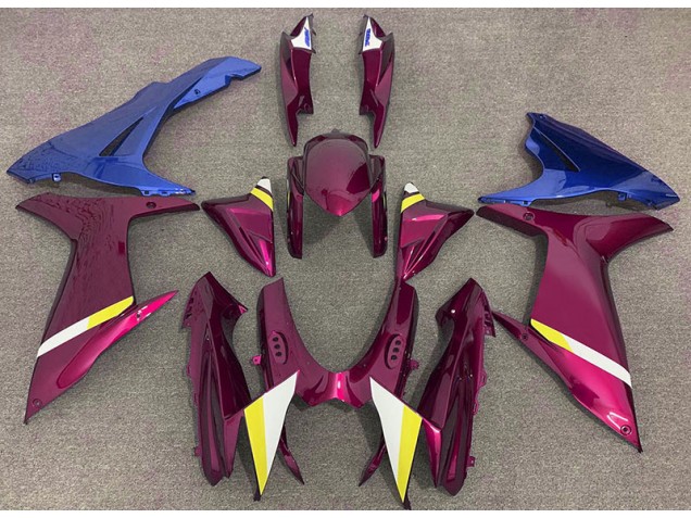 Rouge Brillant & Bleu 11-24 Suzuki GSXR 600-750 Carénage Moto Rouge Brillant & Bleu 11-24 Suzuki GSXR 600-750 Carénage Moto