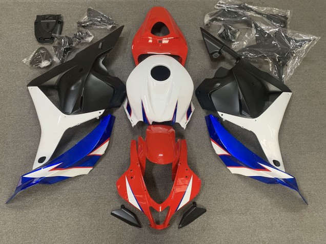 Rouge Brillant Bleu & Blanc 09-12 Honda CBR600RR Carénage Moto