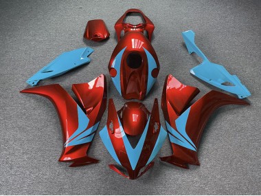 Rouge Brillant & Bleu Clair 12-16 Honda CBR1000RR Carénage Moto
