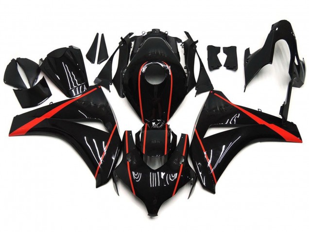 Rouge Brillant & Noir 08-11 Honda CBR1000RR Carénage Moto Rouge Brillant & Noir 08-11 Honda CBR1000RR Carénage Moto